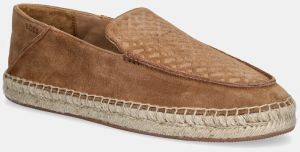 Semišové espadrilky BOSS Madeira hnedá farba, 50541781