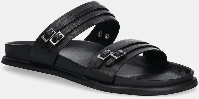 Kožené šľapky Vagabond Shoemakers EFFIE dámske, čierna farba, 5922-301-20