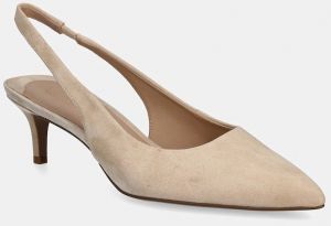 Semišové lodičky Lauren Ralph Lauren Lolah II béžová farba, 802959263004