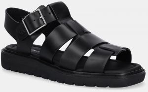 Sandále Calvin Klein Jeans SQ MOLDED SDL FISHERMAN MG WN dámske, čierna farba, YW0YW01700
