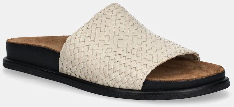 Kožené šľapky Vagabond Shoemakers EFFIE dámske, béžová farba, 5922-125-37