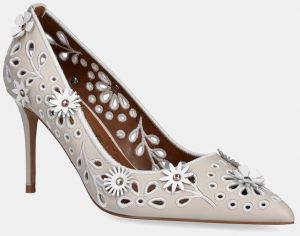 Kožené lodičky Kurt Geiger London Flower Belgravia béžová farba, 4352544109