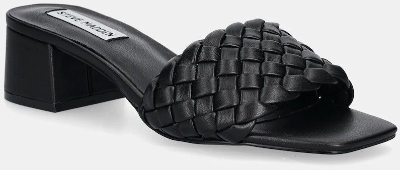 Šľapky Steve Madden Cellie dámske, čierna farba, na podpätku, SM11003805