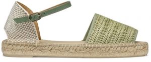 Espadrilky Geox D LAMPEDUSA zelená farba, D55V0B 02MLM C3ZH6