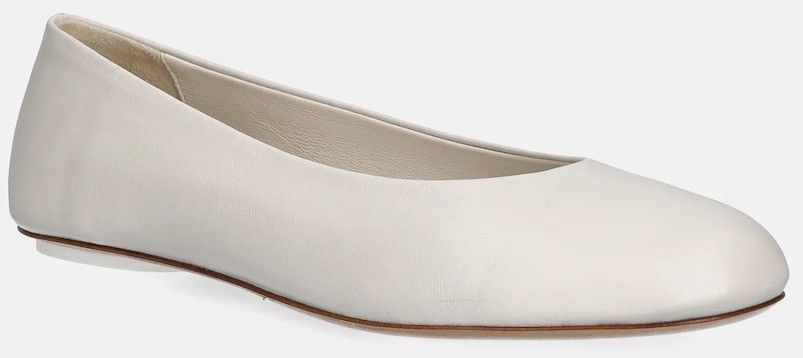 Kožené balerínky Weekend Max Mara TODI béžová farba, 2515521074600