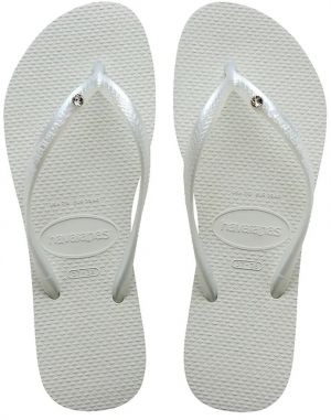 Šľapky Havaianas SLIM dámske, biela farba, 4145651.0001