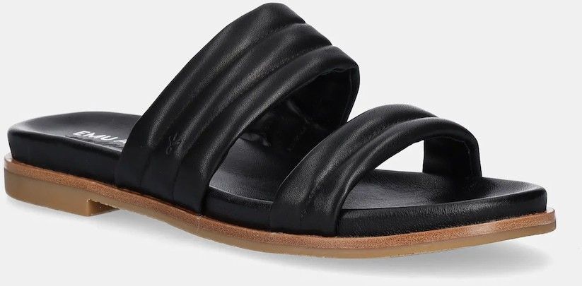 Kožené šľapky Emu Australia Bondi dámske, čierna farba, W13174 Black