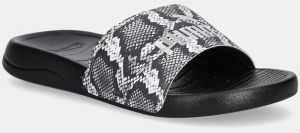 Šľapky Puma Popcat 20 Snake Chic dámske, strieborná farba, 401706
