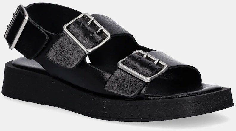 Kožené sandále Copenhagen  Leather dámske, čierna farba, CPH794