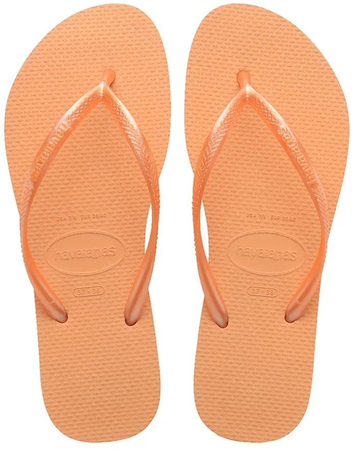 Šľapky Havaianas SLIM dámske, oranžová farba, 4000030.0027
