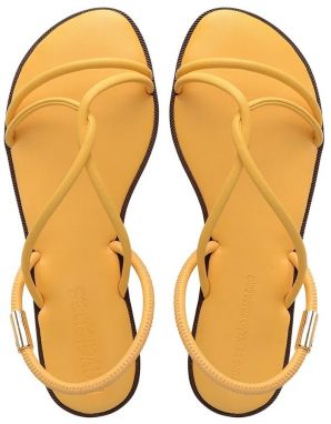 Sandále Havaianas UNA MANGA CAJA dámske, žltá farba, 4149609.5559