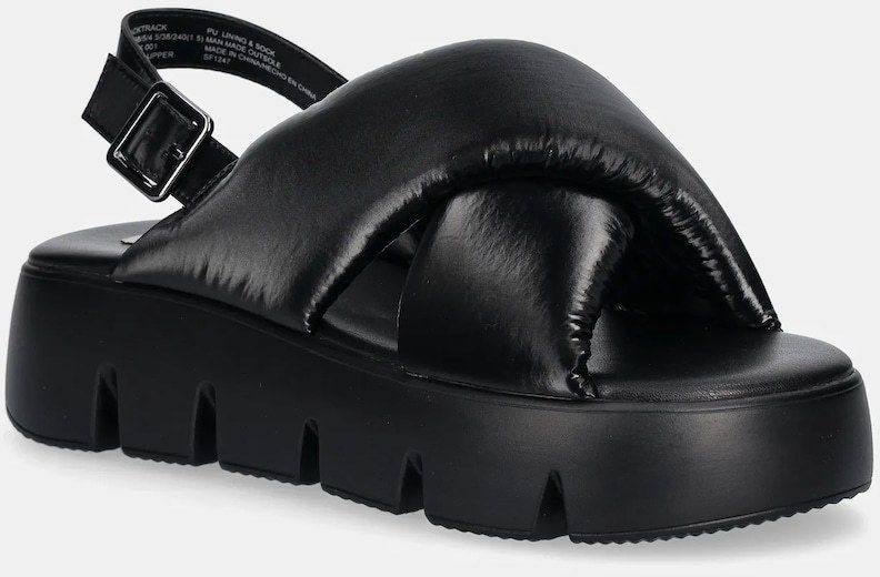 Sandále Steve Madden Backtrack dámske, čierna farba, na platforme, SM11003784