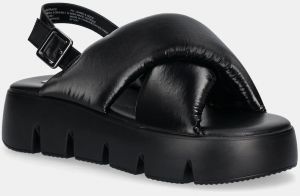 Sandále Steve Madden Backtrack dámske, čierna farba, na platforme, SM11003784