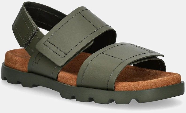 Kožené sandále Camper Brutus Sandal pánske, zelená farba, K100777-012