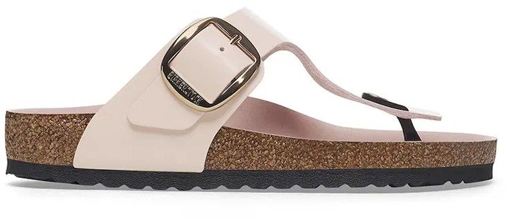 Kožené Šľapky Birkenstock Gizeh Big Buckle dámske, ružová farba, 1029484