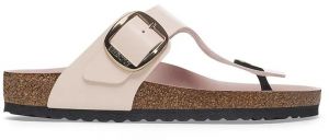 Kožené Šľapky Birkenstock Gizeh Big Buckle dámske, ružová farba, 1029484