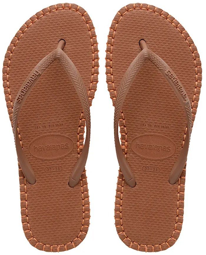 Šľapky Havaianas SLIM FLATFORM dámske, hnedá farba, 4149928.1976