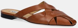 Kožené šľapky Bally dámske, hnedá farba, WF105I