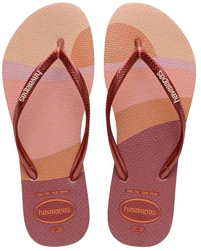 Šľapky Havaianas SLIM dámske, oranžová farba, 4145766.0076