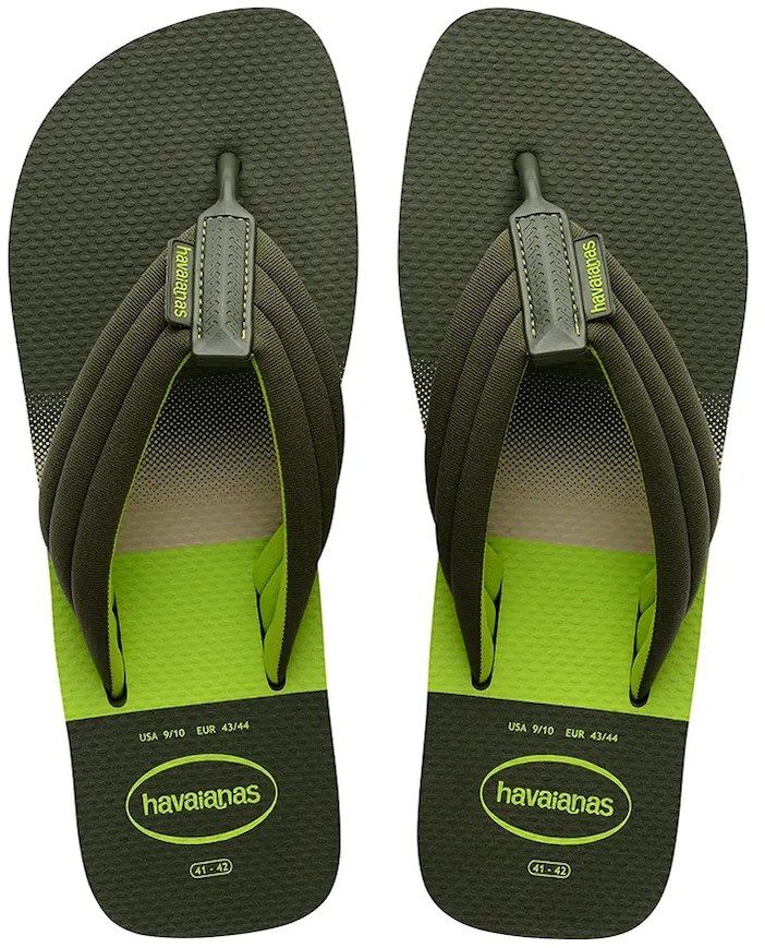 Šľapky Havaianas URBAN PRINT pánske, zelená farba, 4148359.4896