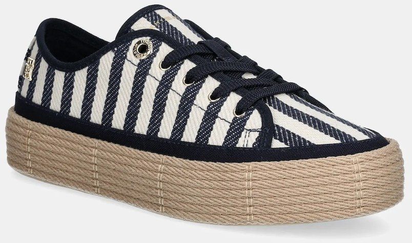 Tenisky Tommy Hilfiger VULC ROPE SNEAKER ITHACA tmavomodrá farba, FW0FW08646