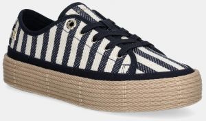 Tenisky Tommy Hilfiger VULC ROPE SNEAKER ITHACA tmavomodrá farba, FW0FW08646