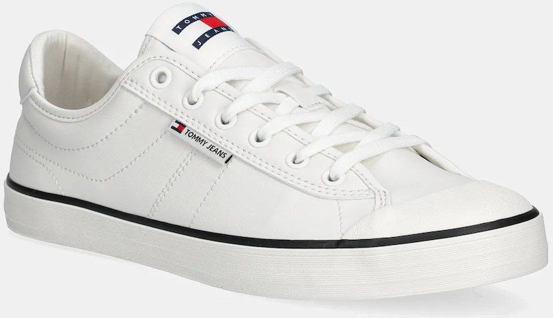 Tenisky Tommy Jeans VULCANIZED BUMPER biela farba, EM0EM01545