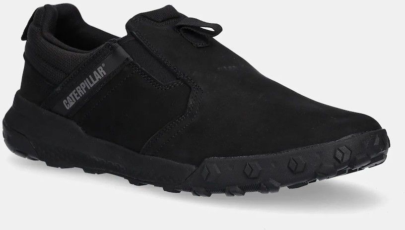 Nubukové tenisky Caterpillar HEX READY SLIP ON pánske, čierna farba, P726106