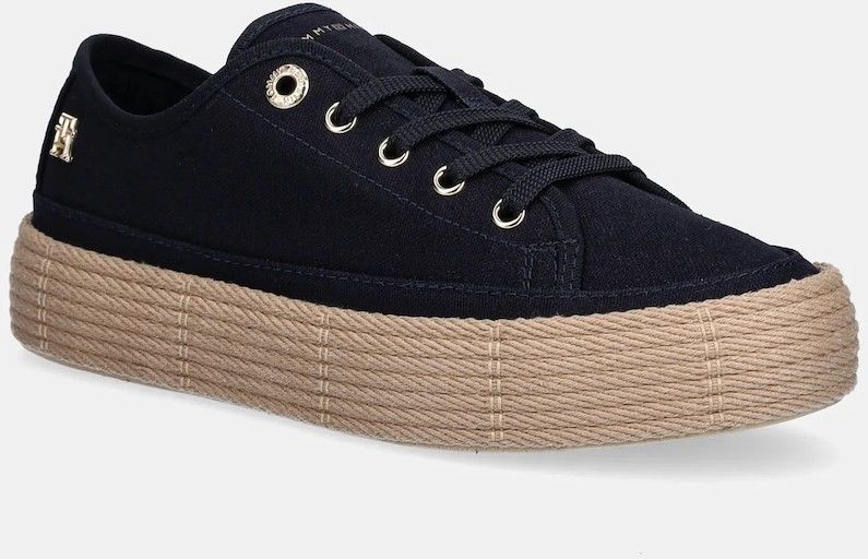 Tenisky Tommy Hilfiger VULC ESPADRILLE SNEAKER tmavomodrá farba, FW0FW08404
