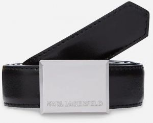 Kožený opasok Karl Lagerfeld dámsky, čierna farba, A2W33051