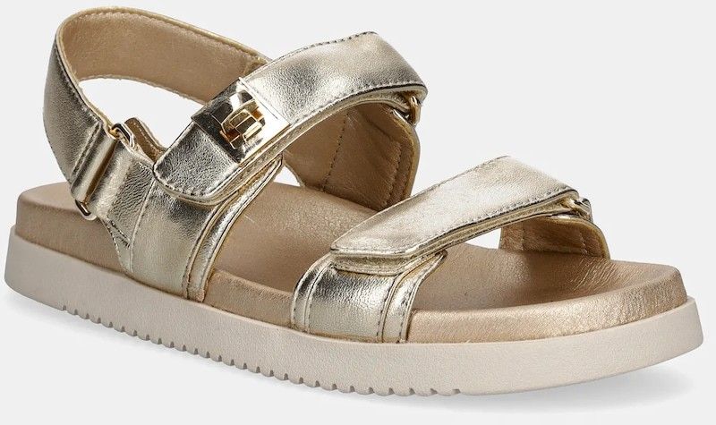 Kožené sandále Steve Madden Mona dámske, zlatá farba, SM11002535