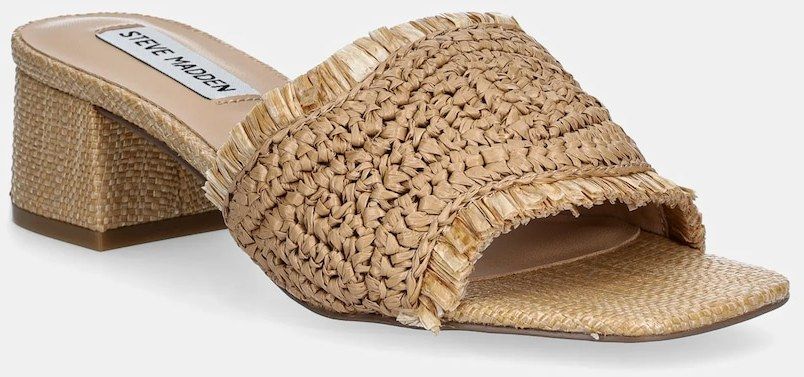 Šľapky Steve Madden Cienega dámske, béžová farba, na podpätku, SM11003806