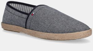 Espadrilky Tommy Hilfiger HILFIGER CHAMBRAY ESPADRILLE tmavomodrá farba, FM0FM05391