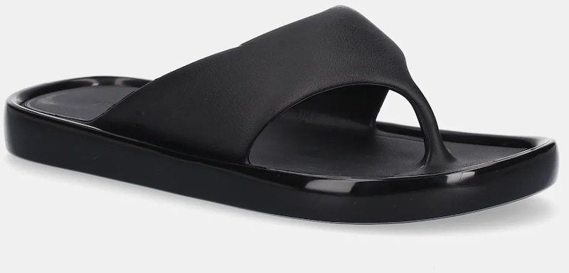 Šľapky Melissa MELISSA FLOAT AD dámske, čierna farba, na plochom podpätku, M 33915 AO718