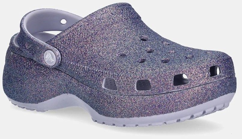 Šľapky Crocs Platform Irid Glitter Clog dámske, fialová farba, na platforme, 211024-5BR