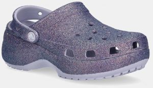 Šľapky Crocs Platform Irid Glitter Clog dámske, fialová farba, na platforme, 211024-5BR