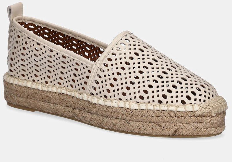 Kožené espadrilky Billi Bi béžová farba, na platforme, A8602