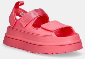 Sandále UGG Goldenglow dámske, ružová farba, na platforme, 1152685-TPCL