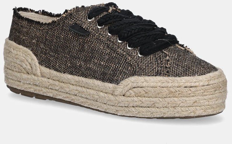 Espadrilky Emu Australia Ellery 2.0 čierna farba, na platforme, W13065 Black