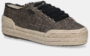 Espadrilky Emu Australia Ellery 2.0 čierna farba, na platforme, W13065 Black
