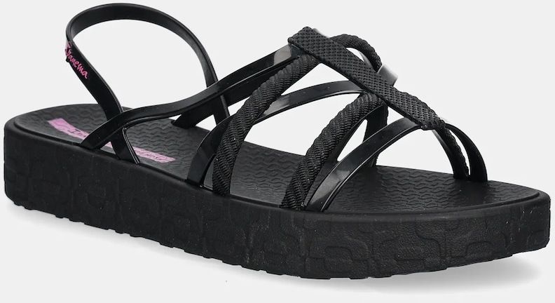 Sandále Ipanema DIVERSA FLAT dámske, čierna farba, 27238-BH322