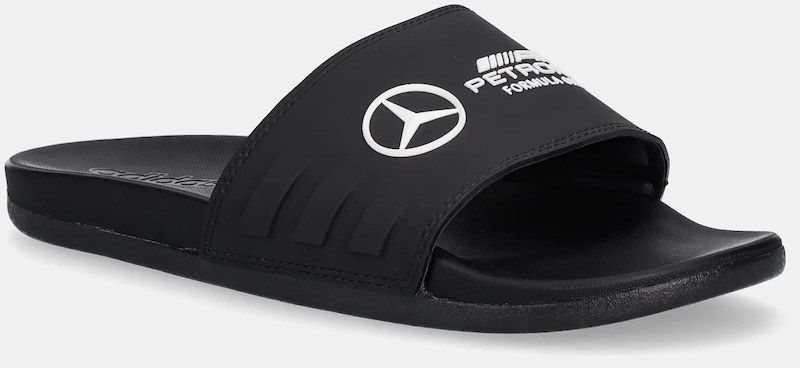 Šľapky adidas x Mercedes pánske, čierna farba, JR1070