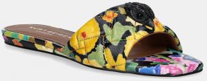 Kožené šľapky Kurt Geiger London Kensington Flat Sandal dámske, čierna farba, 4368909109