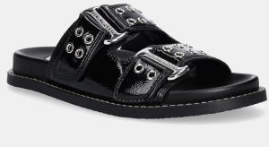 Šľapky Steve Madden Agent dámske, čierna farba, SM11003678