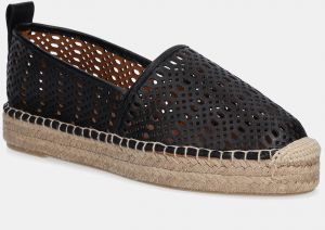 Kožené espadrilky Billi Bi čierna farba, na platforme, A8602