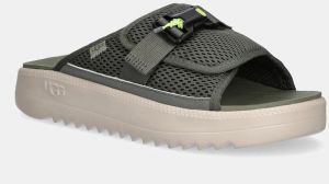 Šľapky UGG Maxxer Slide 2.0 pánske, zelená farba, 1167871-WLN