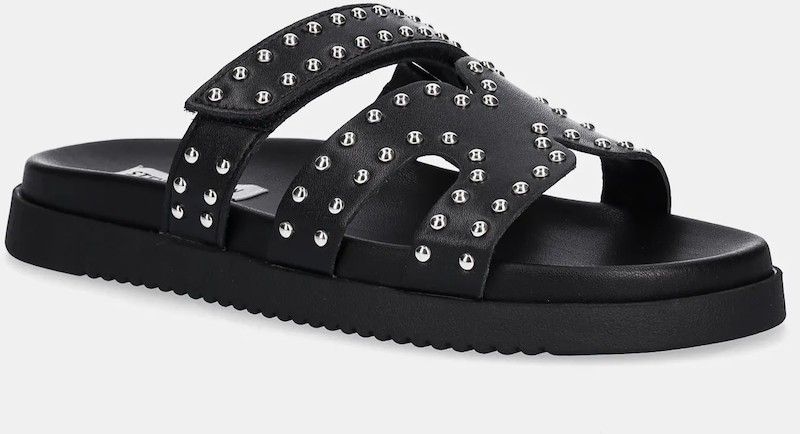 Kožené šľapky Steve Madden Missile-S dámske, čierna farba, SM11003772