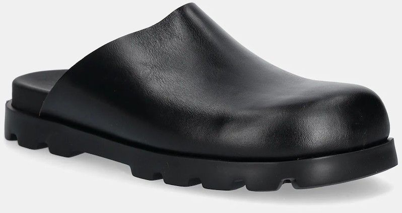 Kožené šľapky Camper Brutus Sandal dámske, čierna farba, K201545-004