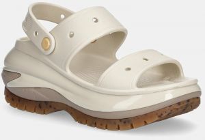 Šľapky Crocs Classic Mega Crush Sandal dámske, hnedá farba, na platforme, 207989.214