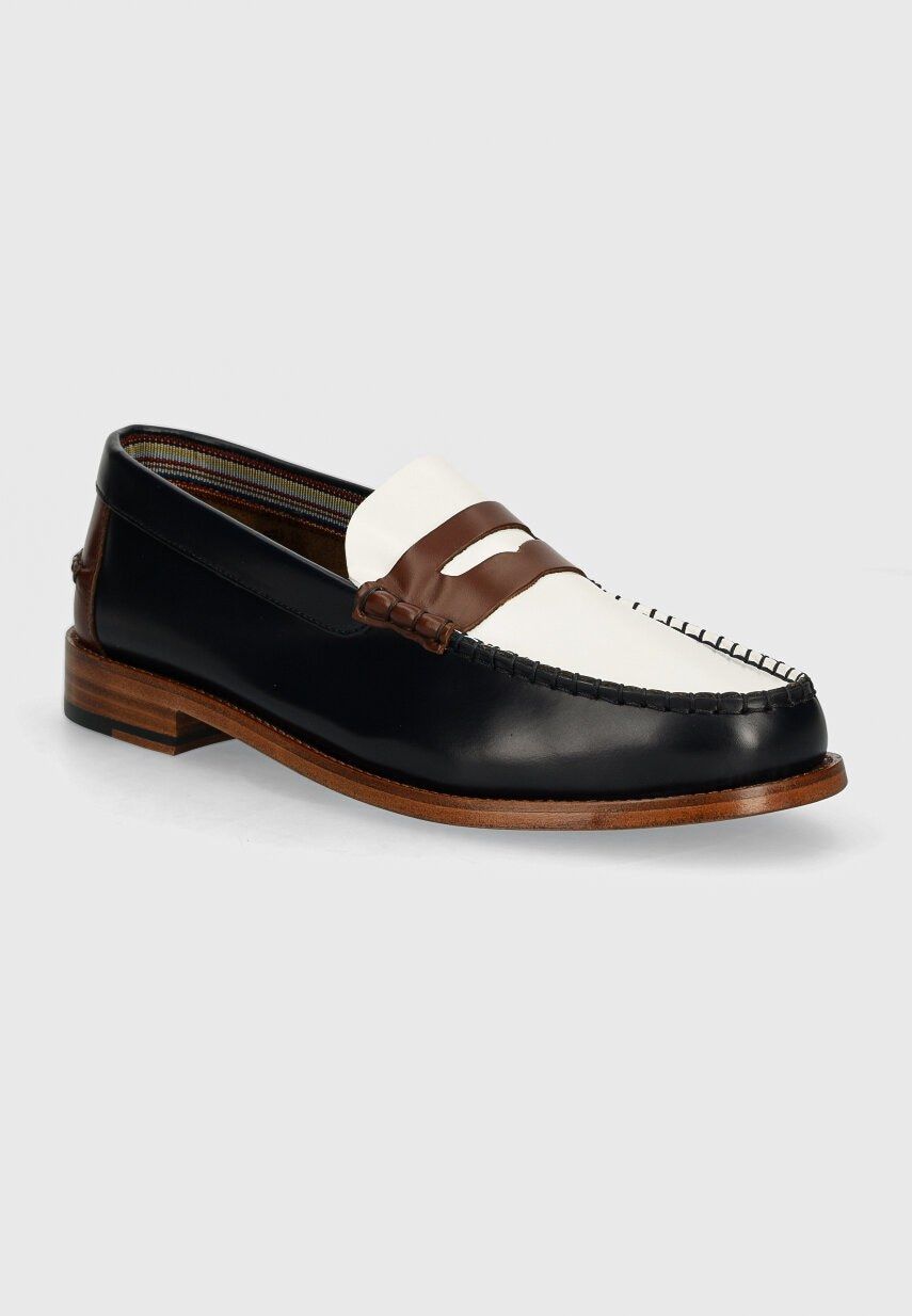 Kožené mokasíny Paul Smith pánske, tmavomodrá farba, M1S-LID06-NLEA